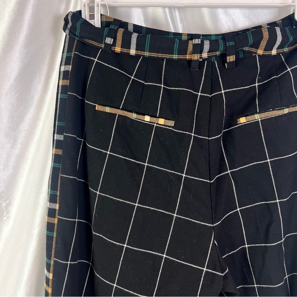Who What Wear Black Contrast Plaid Wide-Leg Pants – Trendy & Tailored (Size 14) - Picture 6 of 9